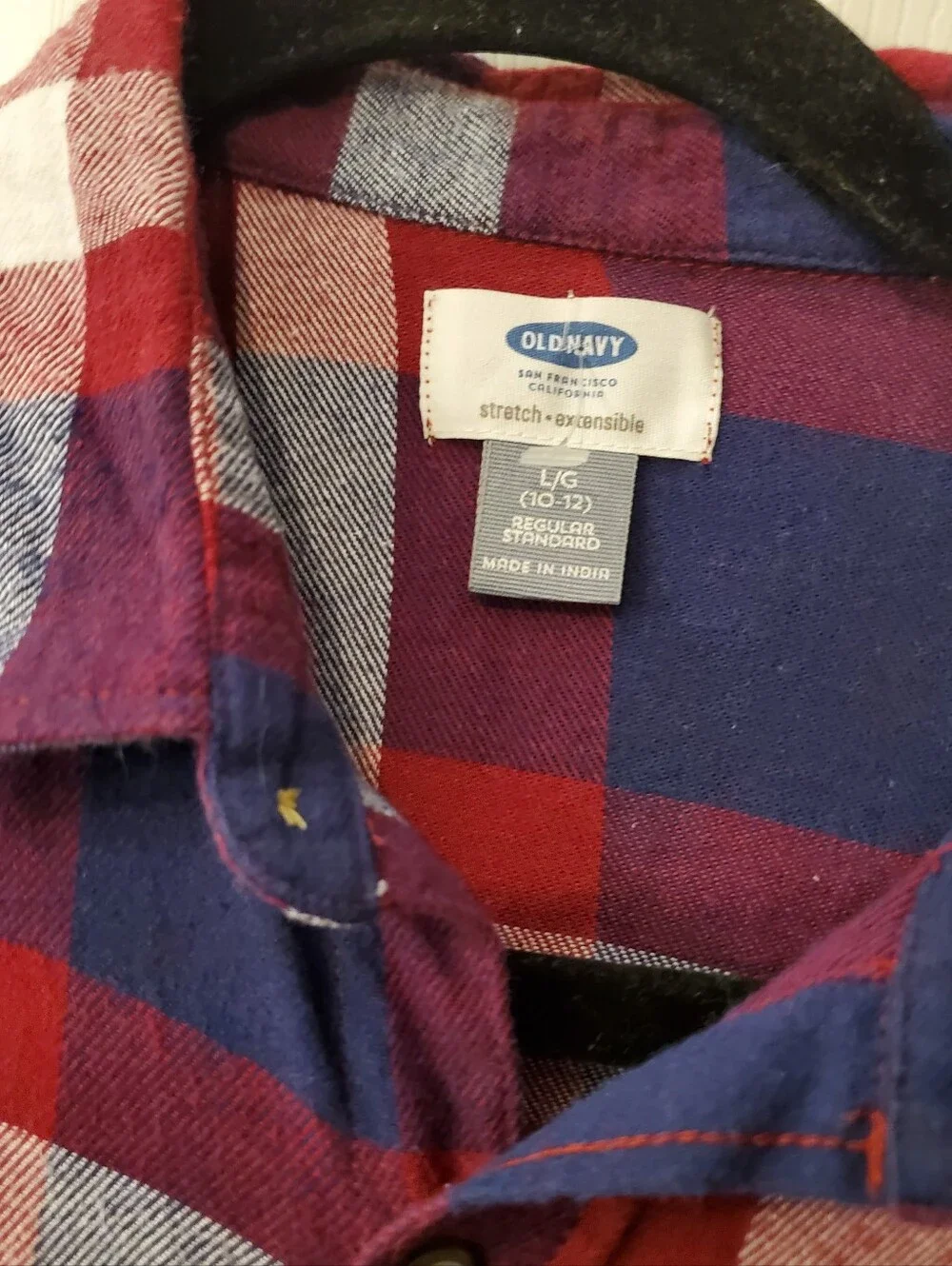 Boys Old Navy Plaid Flannel 10/12
